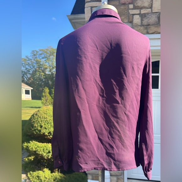 VINTAGE PURPLE PINK WESTERN COWGIRL BUTTON DOWN MEDIUM - Picture 4 of 4